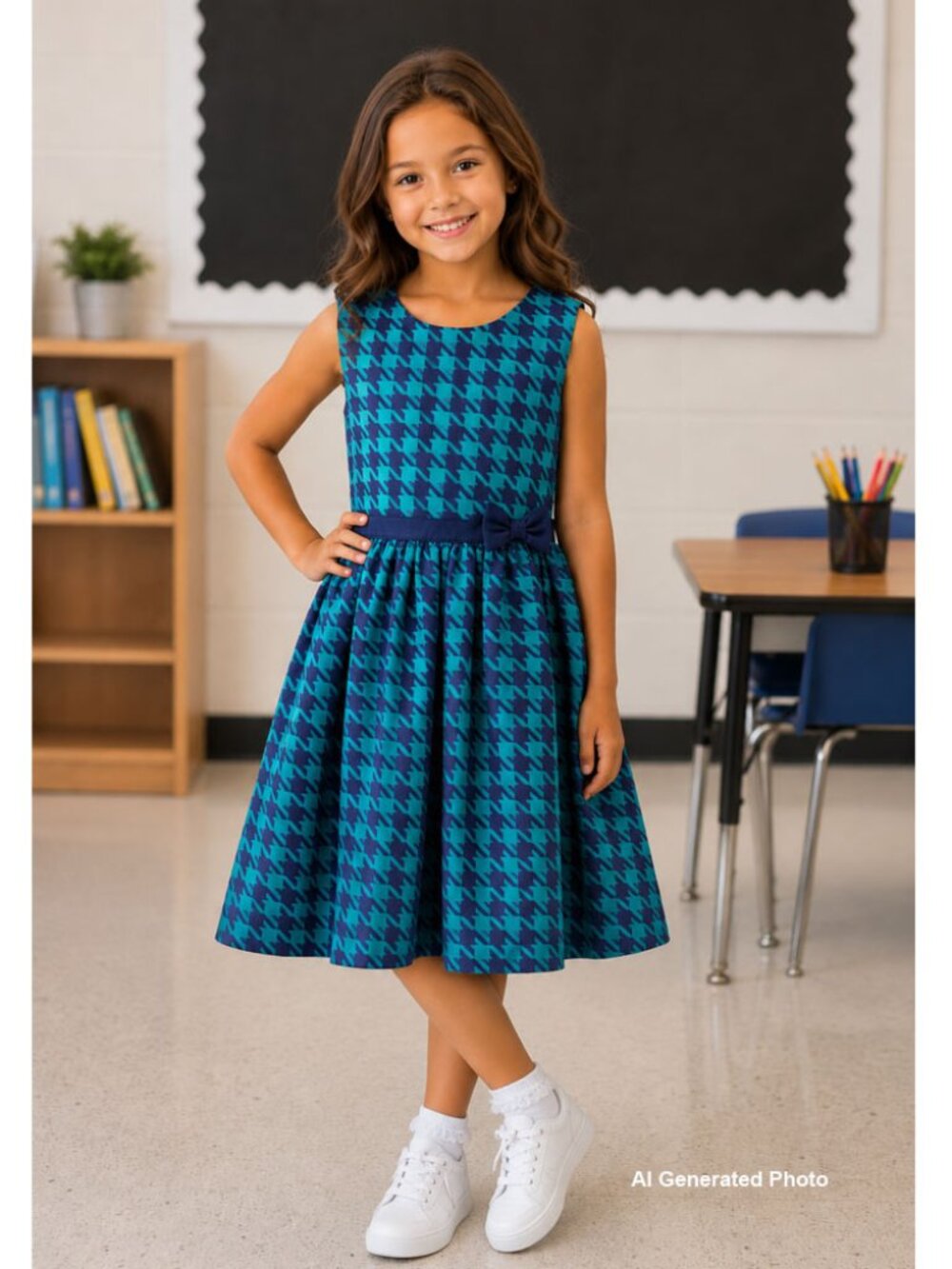 Cat & Jack Houndstooth Dress Size Large 10-12